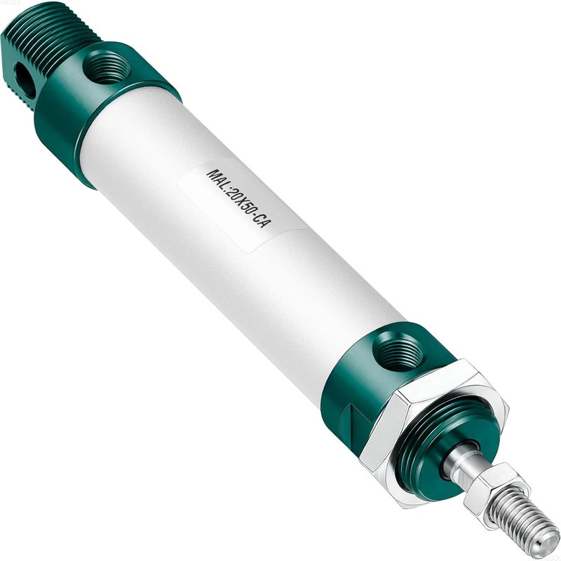 VIILOCK Pneumatic Air Cylinder 20mm Bore 50mm Stroke, Mini Air Cylinder Single Rod Double Action MAL 20 X 50 - Image 1